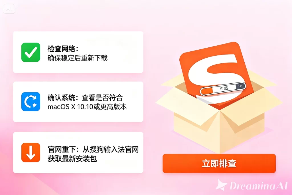 搜狗输入法下载完无反应？常见安装失败原因与处理步骤